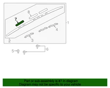 New Genuine Nissan Cover Assy-Roof Rack,Fr Rh 738305AA0B / 73830-5AA0B OEM