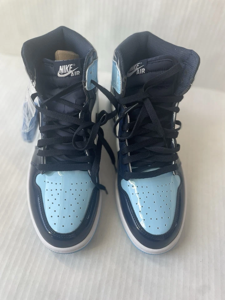 AIR JORDAN 1 RETRO ALTO OG PARA HOMBRE UNC CHAROL TALLA 9.5 CD0461-401 AZUL FRÍO NUEVO Foto 3 de 4