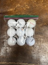 Lot of 9 Used Mixed Golf Balls Nike 2 3 Galway Practice Shag Balls
