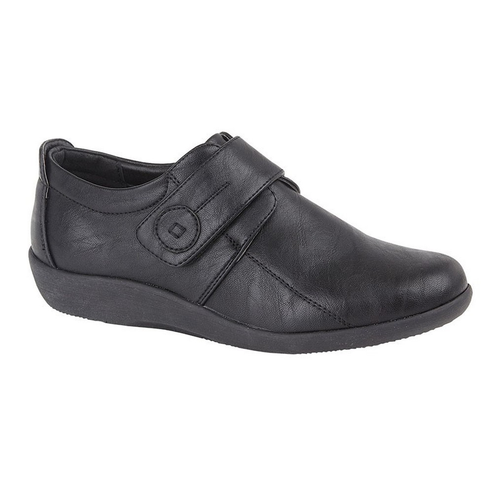 Boulevard Zapatos horma extra ancha y cierre adhesivo para chica mujer (DF1837)