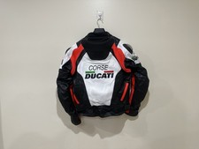 DUCATI CORSE NEW MOTORBIKE LEATHER RACING JACKET ARMOR PROTECTED MOTO GEAR MENS