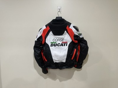 DUCATI CORSE NEW MOTORBIKE LEATHER RACING JACKET ARMOR PROTECTED MOTO GEAR MENS