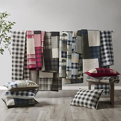 Woolrich Winter Hills Reversible Quilt Set - Cottage Styling Reversed to Soli...