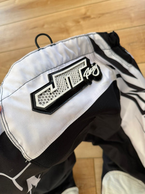 JT Racing Flex MX Men's Motocross Pants, Black White, Size 30