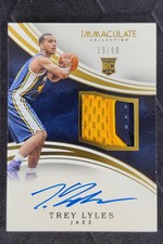 Trey Lyles 2015-16 Panini Immaculate Collection Rookie Patch Auto RC 19/99 Jazz