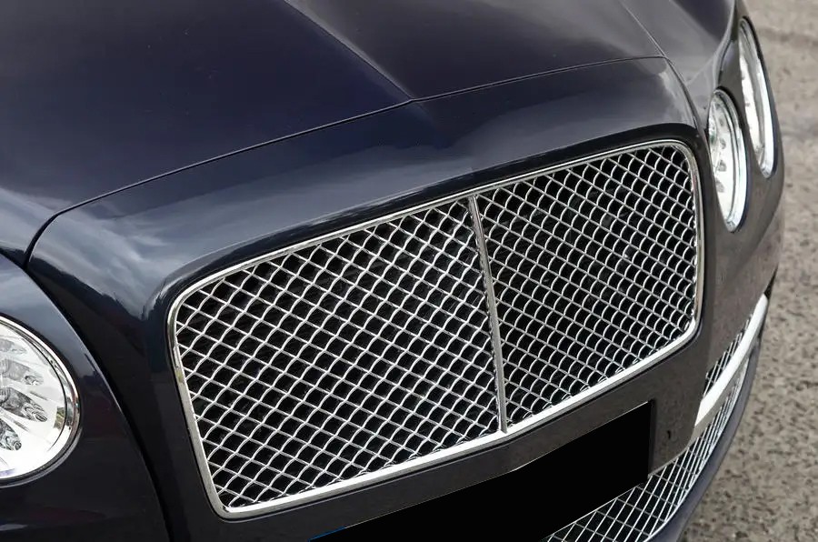 For 14-19 Bentley Flying Spur Front Radiator Chrome Grille Trim & Grill Mesh USA