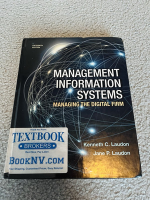Management Information Systems by Laudon & Laudon (Pearson, Hardcover)