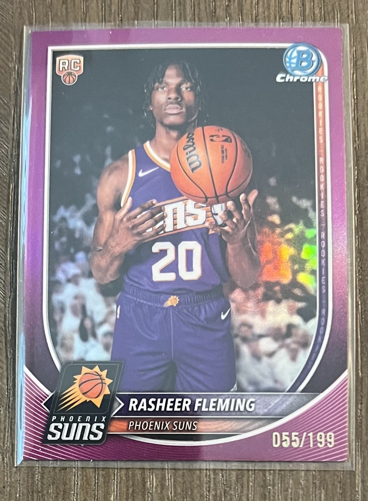Rasheer Fleming 2025 Bowman Chrome #BCV-31 Fuchsia Refractor Rookie RC /199
