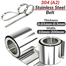 Thin Plate Band Foil Sheet 0.01mm ~ 0.5mm Metal Strip Roll 304  Stainless Steel