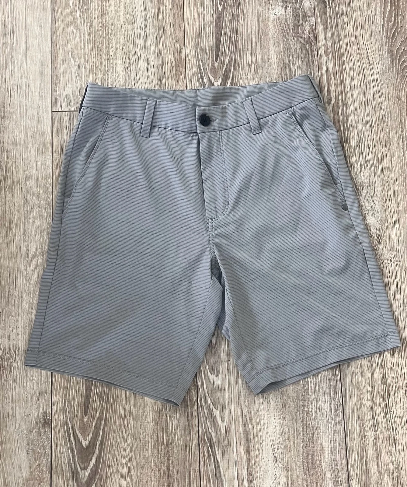 Vuori Men's Aim Short in Steel Grey Micro Stripe