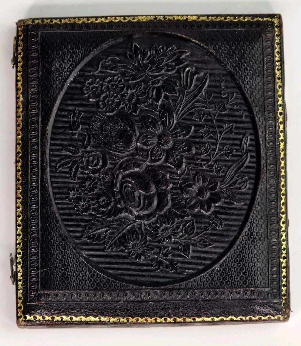 絵画/【Lady GG】 Antique Daguerreotype Photo Half Case Victorian Woman Tinted