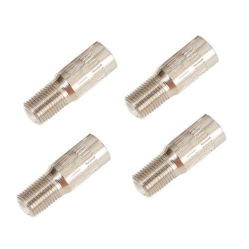 27mm Valve Stem Extensions 4pcs Brass Cap Extender Screw-On Silver Tone - Picture 8 of 22