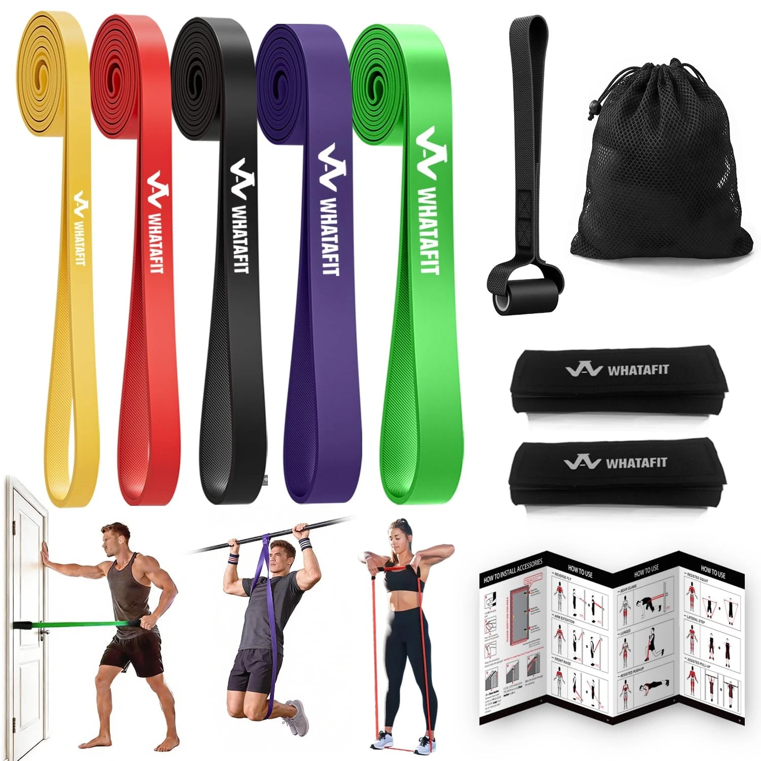 Resistance Bands,Pull Up Assist Bands Set with Handles, Exercise & Workout Ba...