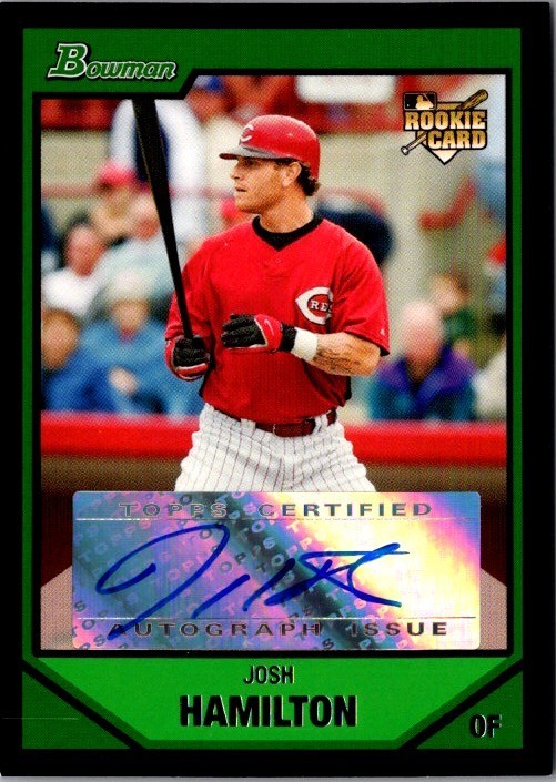 JOSH HAMILTON RC SIGNED 2007 BOWMAN ROOKIE CARD #233 CERTIFIED MLB AUTO SP CK