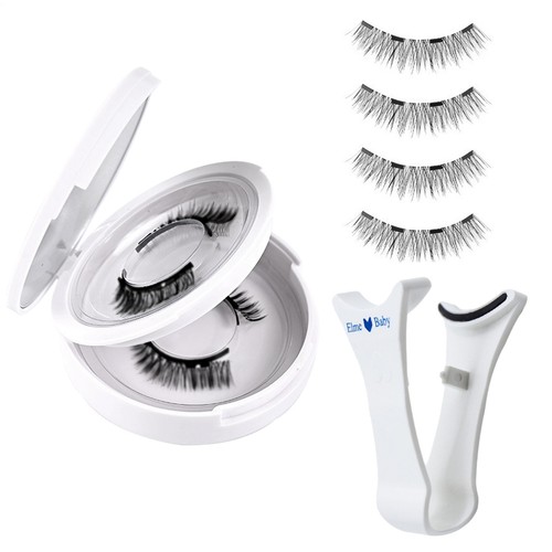 No Glue Natural Look Lashes , 1 Pair Lumentes Magnetic Eyelashes for Travel