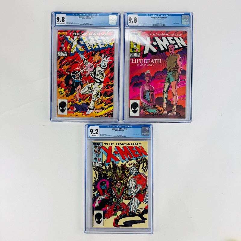 (Lot of 3) Uncanny X-Men #184 #186 #192 1st Forge Marvel Comics 1984 CGC 9.2 9.8