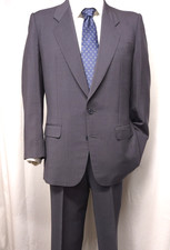 LANVIN PARIS Bespoke Suit 100 English Mohair Gray 39