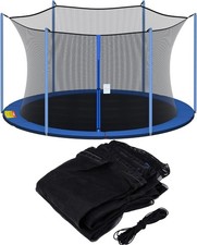 12/13/14/15ft Trampoline Replacement Safety Enclosure Net for Round Trampolines