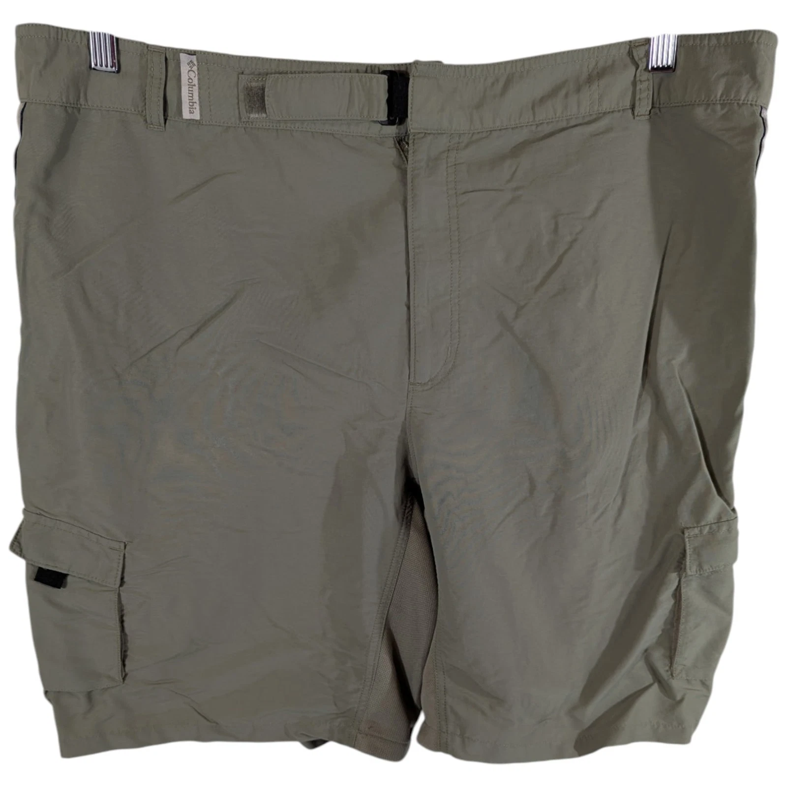 Columbia PFG Cargo Shorts Mens XL Nylon Fishing Olive Green Hiking Water