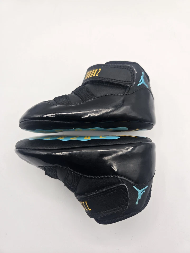 Nike Air Jordan 11 Retro Gamma Azul Negro Botines Cuna 378049-006 Bebé Talla 3C Foto 3 de 4