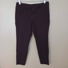 Liverpool Los Angeles Knit Skinny Ankle Pants 8 Aubergine Dark Academia Preppy