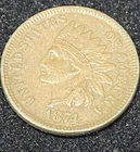 1874 Indian Head cent VF / EF nice. Semi-Key Date