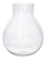 INNA-Glas Dekovase Madeleine, Aus Glas, Transparent, 19,5Cm, Ø16Cm