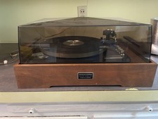 Vintage Elac Miracord 45 For Realistic Turntable With Smoked Cover, Working VG 