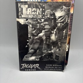 Iron Soldier (Atari Jaguar, 1994) Complete In Box W/ Manual Inserts & Overlay.