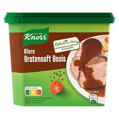 Knorr Klare Bratensaft Basis ideal als Basis für Bratensoßen - 6x 235 ml Dose