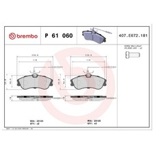 Satz Bremsbeläge Bremsklötze vorne für Citroen Xsara N0 N1 N2 | 24637341