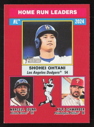 2025 Topps Heritage #193 Ohtani HR Leaders Red Border SP Parallel