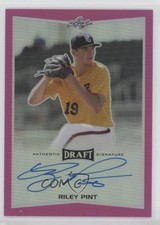 2016 Leaf Metal Draft Pink Prismatic 6/15 Riley Pint #BA-RP1 Auto 0b2