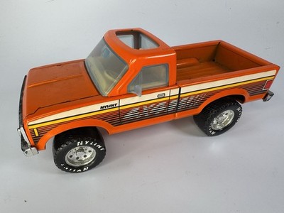 Vintage Nylint 4x4 Steel Pick Up Truck Toy Orange 1980 s Sunroof Broken Mirror