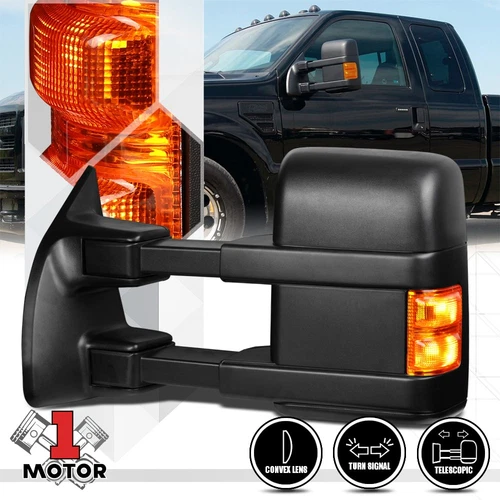 [Left]Driver Side Manual LED Signal Towing Mirror for 08-16 Ford F250 Super Duty