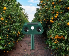 2 P Solar Ultrasonic Animal Repellent Dog Cat Skunk Deer Raccoon For Garden=//