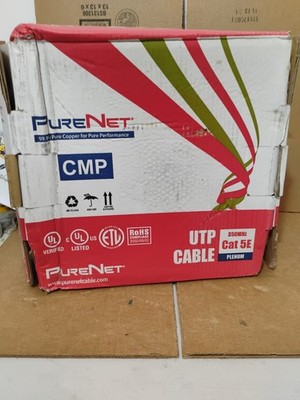 Plenum Cat5e Cable 1000ft 24AWG CMP Cat 5e Ethernet Cord CCA Data Cable White