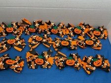 Lot Of 13 Halloween Hair Bows Pumpkin