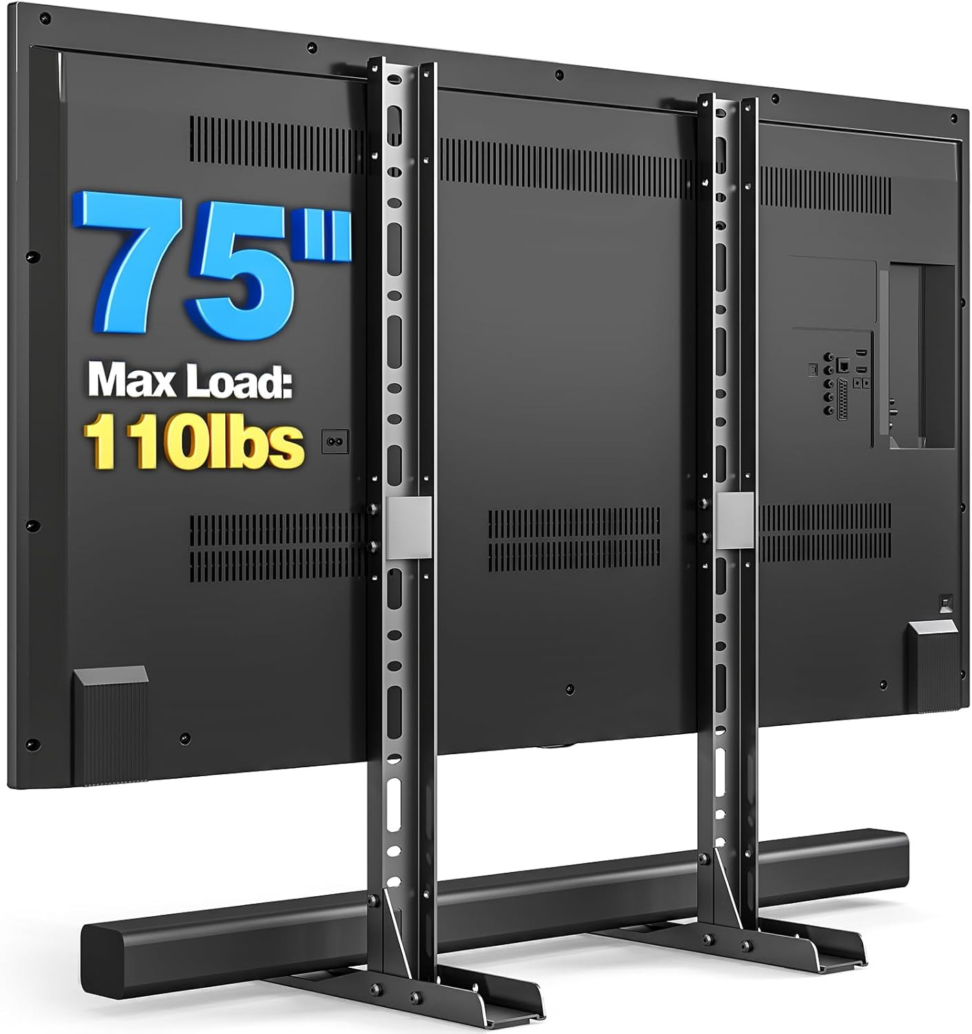 Universal TV Stand for 20-75 Inch Flat Curved Tvs, Height Adjustable Table Top T