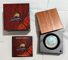 2011 Discover Australia Great White Shark Dreaming Series Proof Silver Colorized