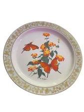 Lenox Butterflies & Flowers Round Plate Butterfly & Lantana 4th In A Series