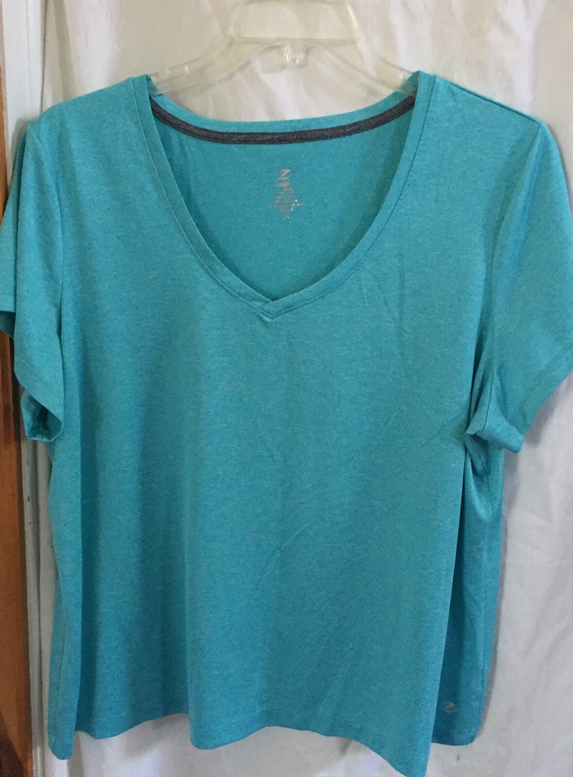 Energy Zone 2x Shirt Blue Active Wear Fitness Tee Shirt Short Sleeve