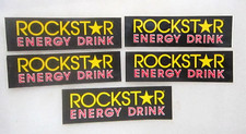 Set Of 5 Rockstar Energy Drink Stickers Genuine 6 X 1.75 Inch Bmx Moto-x Skate