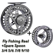 Fly Fishing Reel 3/4 5/6 7/8 9/10 CNC-machined Large Arbor Fly Reel+Spare Spool