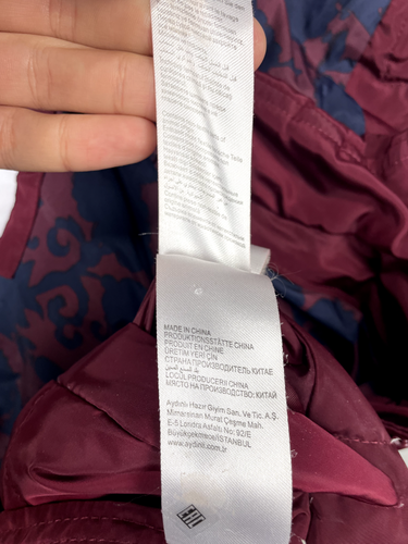 U.S. Polo ASSN Burgundy Long Puffer Zip Button Hooded Women's Coat Jacket Sz 38 - Picture 21 of 21