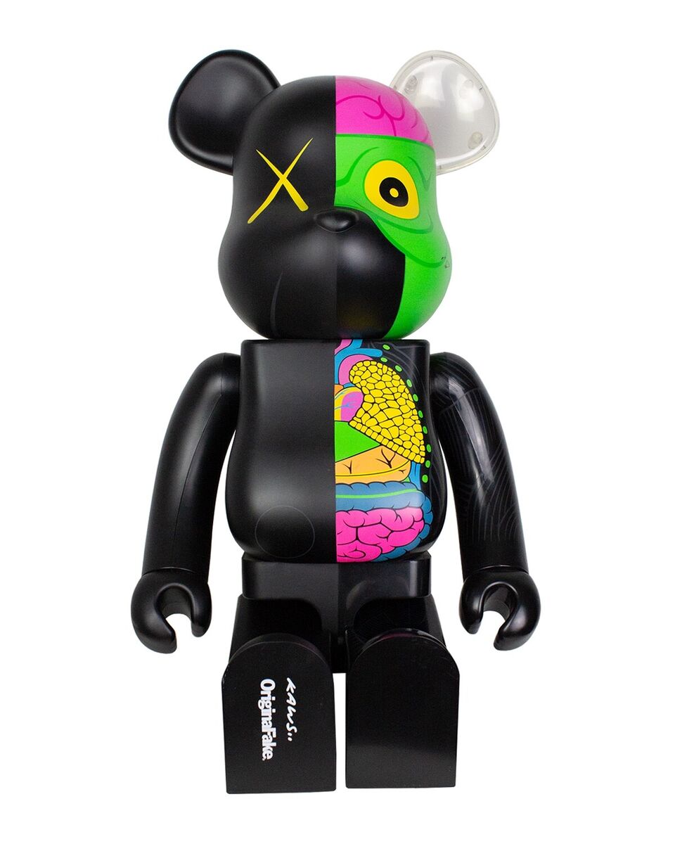 Bearbrick x Kaws Black Dissected Companion 1000% Be@rbrick Medicom Original  Fake