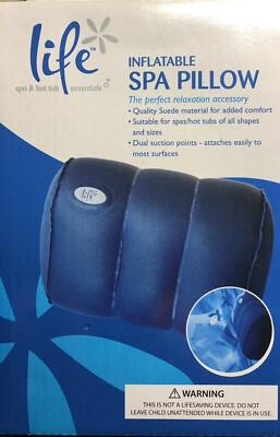 LIFE SPA AUFBLASBARES SPA-KISSEN WILDLEDER MATERIAL MIT DOPPELSAUGPADS BLAU