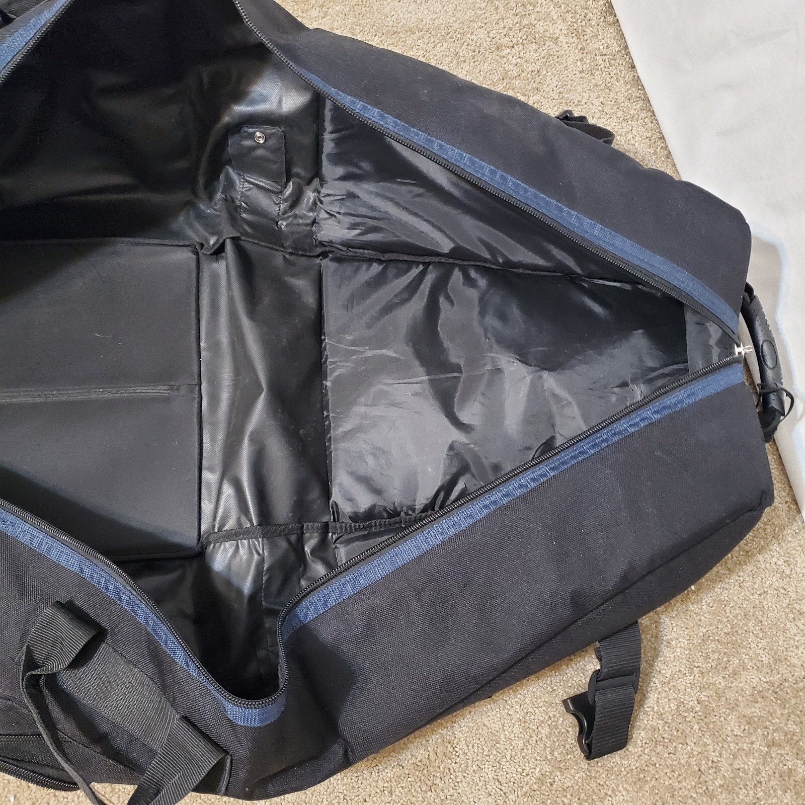 Caddy Daddy Constrictor 2 Wheeled Travel Bag Case Cover Black/Navy Blue