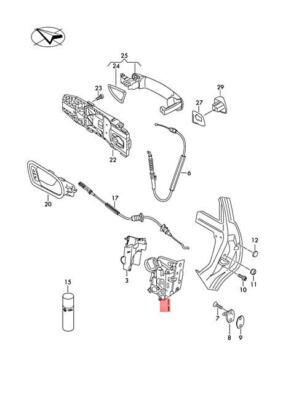 VW AMEO POLO DERBY VENTO-IND VENTO CLASSIC-IND DOOR LOCK 6RF839016C