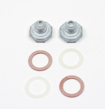 Pair Power Valve Block Off Plugs Reusable Gaskets Fits Holley Carburetor